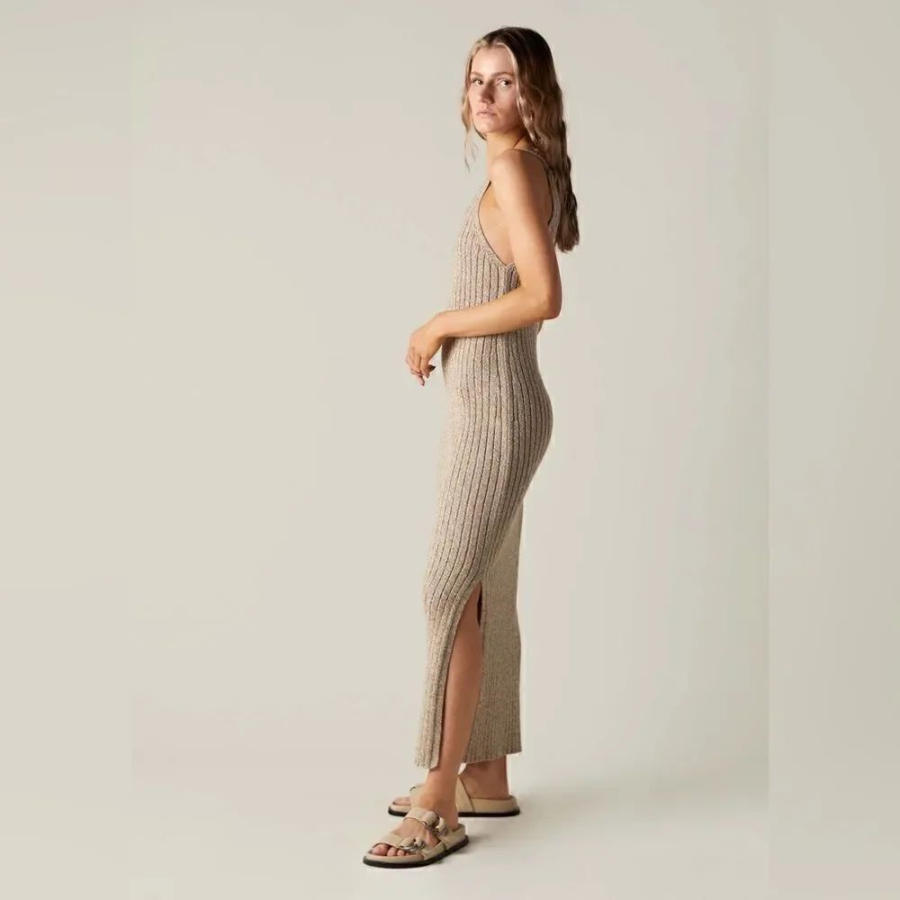 NWT Closed Moulin Knit Midi Tan Dress Strap Nutmeg Size S - Picture 4 of 10